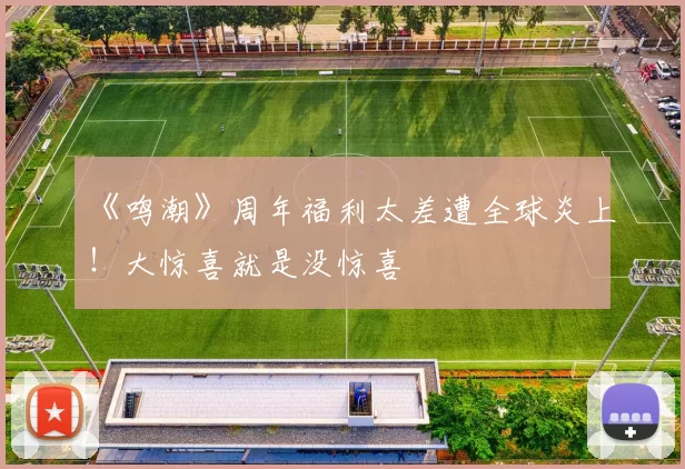 《鸣潮》周年福利太差遭全球炎上！大惊喜就是没惊喜